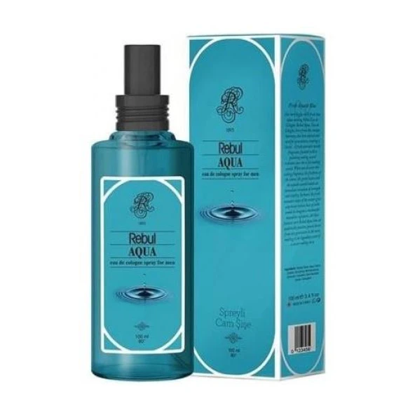 Rebul 100Ml Aqua Spreyli Cam Şişe Kolonya