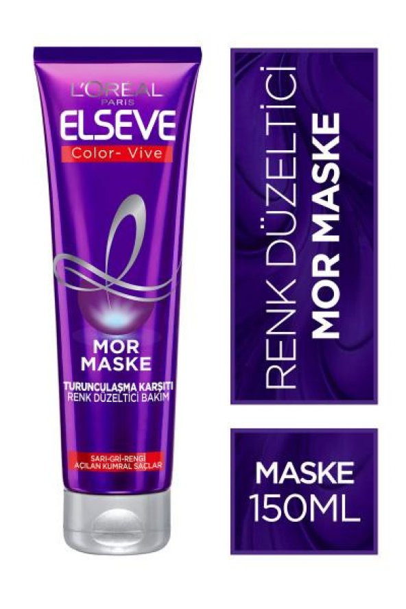 L'Oréal Paris Elseve Turunculaşma Karşıtı Renk Düzeltici Mor Maske 150 ml - 2