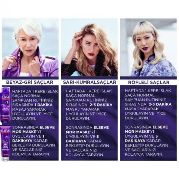 L'Oréal Paris Elseve Turunculaşma Karşıtı Renk Düzeltici Mor Maske 150 ml - 6