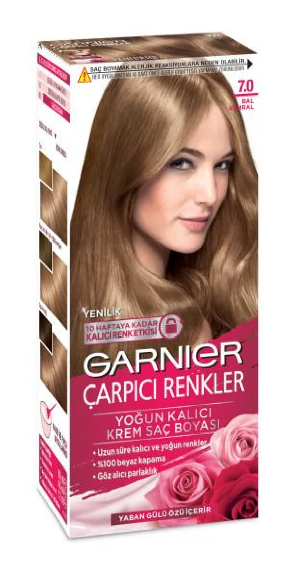 Garnier Çarpıcı Renkler Krem Saç Boyası - 7.0 Bal Kumral