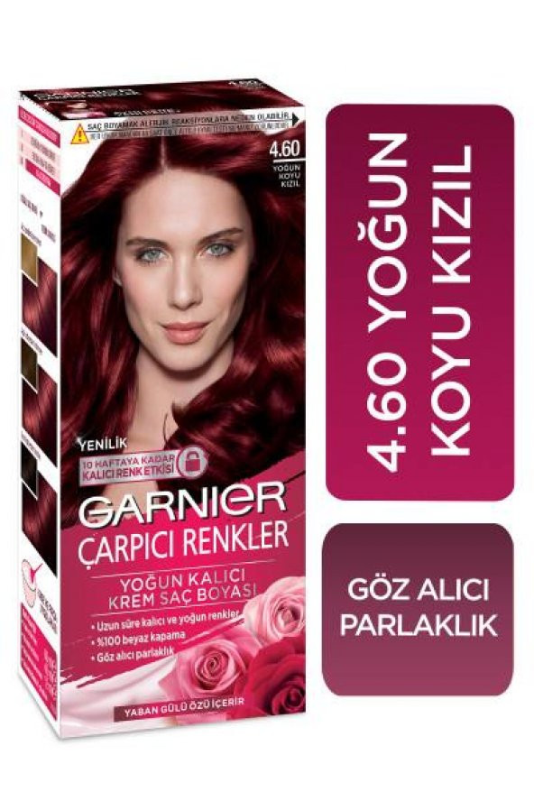 Garnier Çarpıcı Renkler Krem Saç Boyası - 4.60 Yoğun Koyu Kızıl - 2