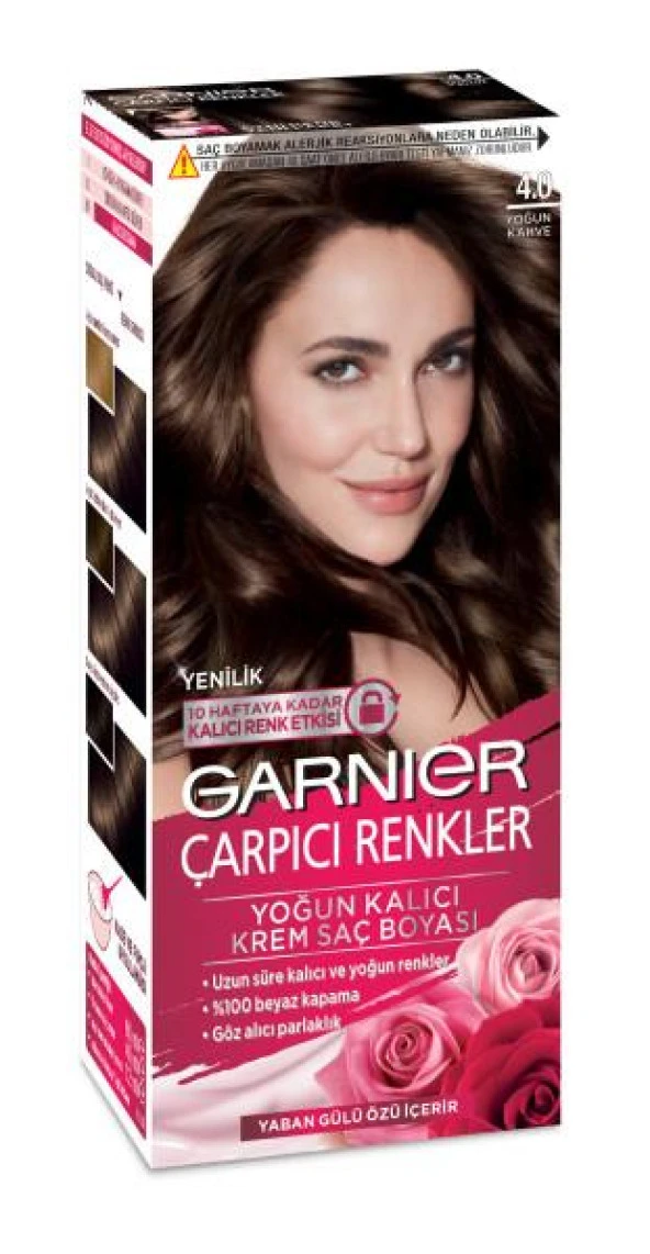 Garnier Çarpıcı Renkler Saç Boyası - 4.0 Yoğun Kahve