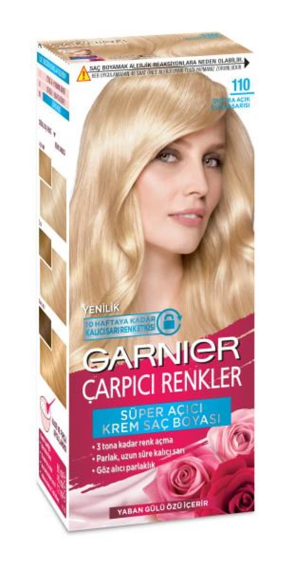 Garnier Çarpıcı Renkler Saç Boyası - 110 Ekstra Açık Elmas Sarısı