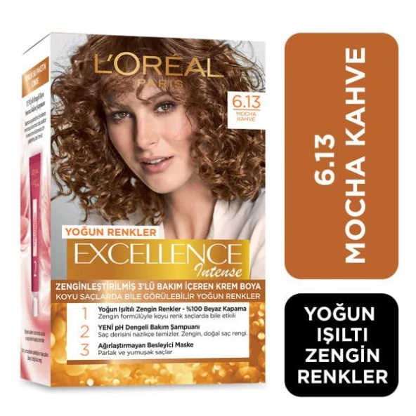 L’Oréal Paris Excellence Intense Saç Boyası - 6.13 Mocha Kahve - 2