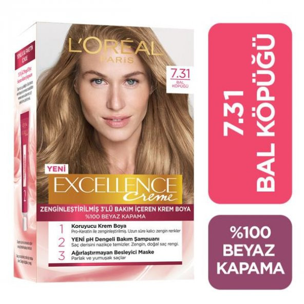 L’Oréal Paris Excellence Creme Saç Boyası - 7.31 Bal Köpüğü - 2