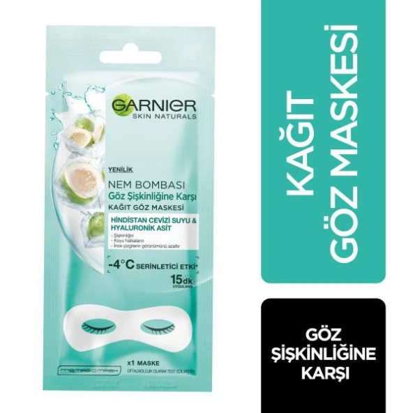 Garnier Nem Bombası Göz Şişkinliğine Karşı Kağıt Göz Maskesi 6 gr - Hindistan Cevizi Suyu - 2