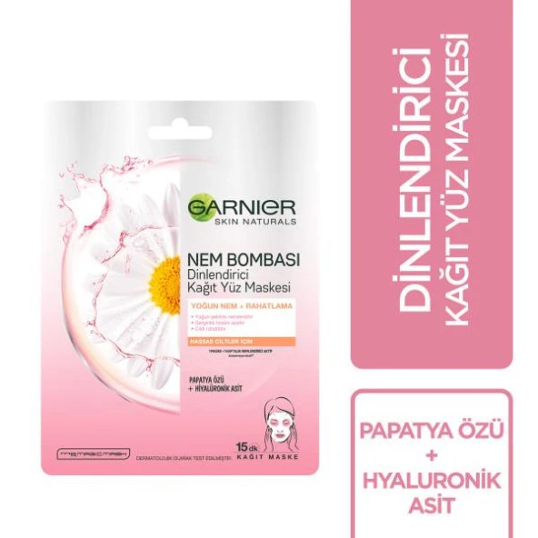 Garnier Nem Bombası Dinlendirici Kağıt Yüz Maskesi - 2