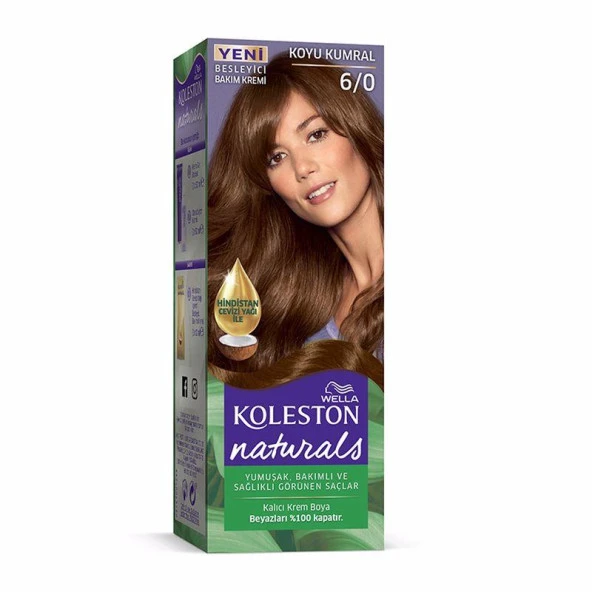 Koleston Naturals Kalıcı Krem Saç Boyası - 6.0 Koyu Kumral
