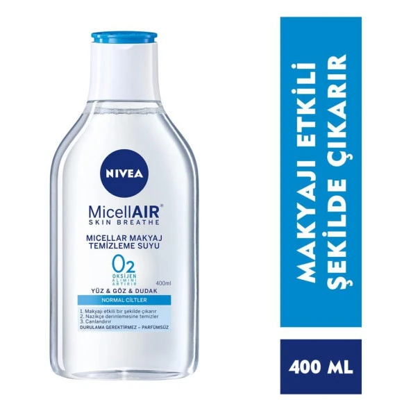 Nivea Micellair Makyaj Temizleme Suyu Normal Ciltler 400 ml - 2