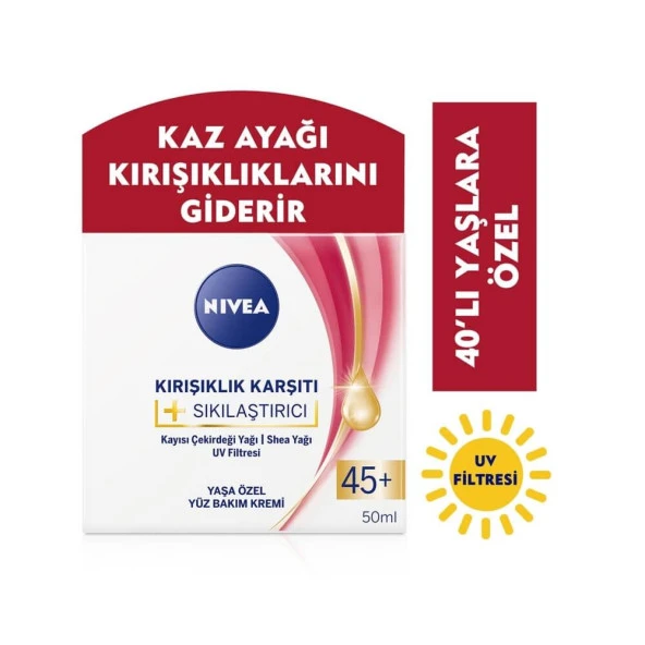 Nivea Kırışıklık Karşıtı + Sıkılaştırıcı 45+ Yaş Yüz Bakım Kremi 50 ml - 3