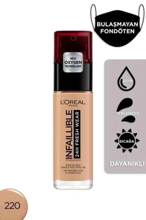 L’Oréal Paris Infaillible 24H Fondöten - 220 Sand - 2
