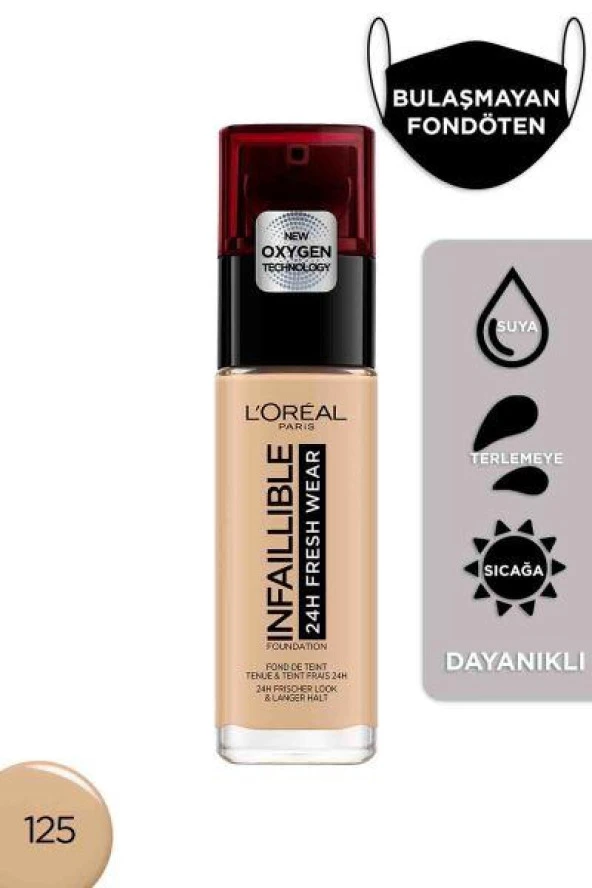 L’Oréal Paris Infaillible 24H Fondöten - 125 Natural Rose - 2