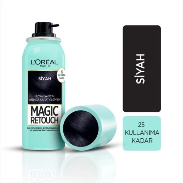 L’Oréal Paris Magic Retouch Beyazlar için Anında Kapatıcı Sprey 75 ml - Siyah