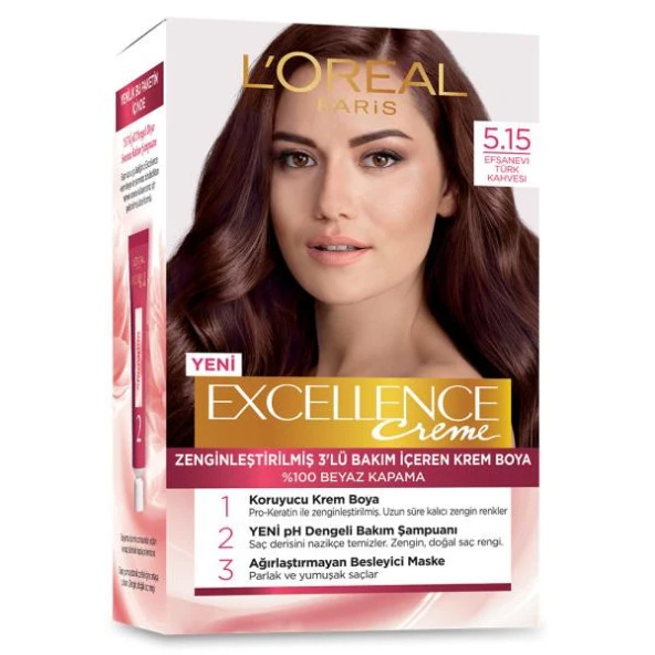 L’Oréal Paris Excellence Creme Saç Boyası - 5.15 Efsanevi Türk Kahvesi
