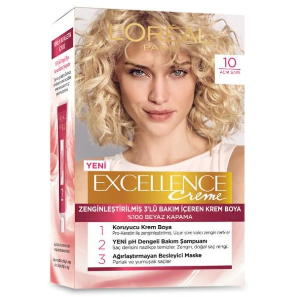 L’Oréal Paris Excellence Creme Saç Boyası - 10 Açık Sarı
