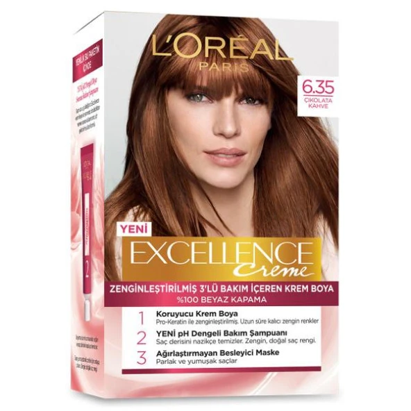 L’Oréal Paris Excellence Creme Saç Boyası - 6.35 Çikolata Kahve