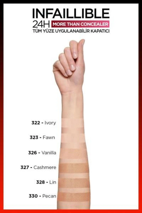 L’oréal Paris Infaillible Tüm Yüze Uygulanabilir Kapatıcı - 322 Ivory - 5
