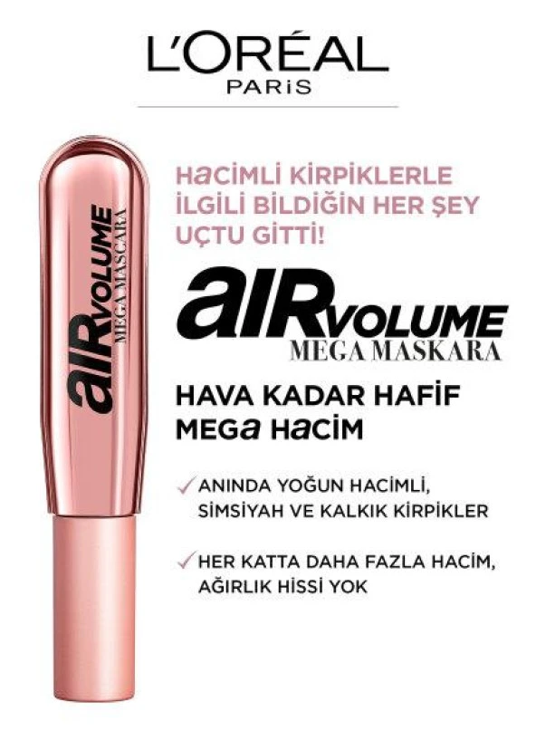 L’Oréal Paris Air Volume Mega Hacim Veren Maskara - Siyah - 6