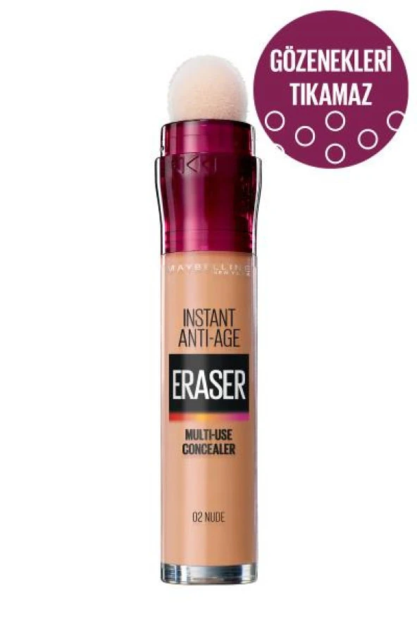 Maybelline New York Instant Anti Age Eraser Kapatıcı - 02 Nude - 2
