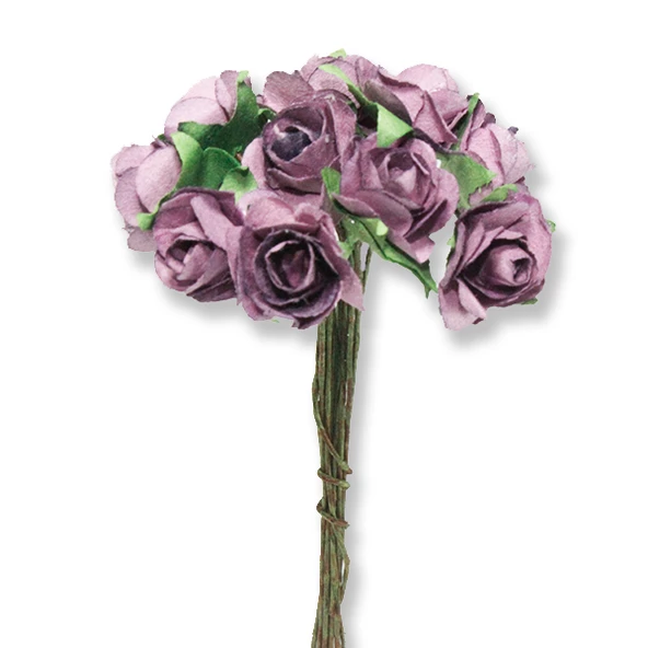 12 Demet (144 Adet) Küçük Kağıt Gül Çiçek - 2