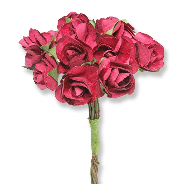 12 Demet (144 Adet) Küçük Kağıt Gül Çiçek - 3