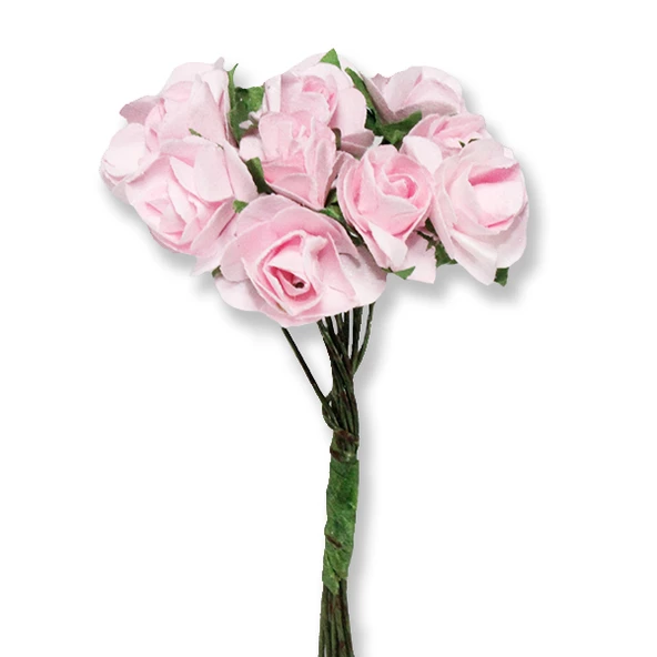 12 Demet (144 Adet) Küçük Kağıt Gül Çiçek - 6