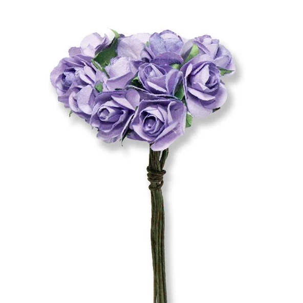 12 Demet (144 Adet) Küçük Kağıt Gül Çiçek - 12