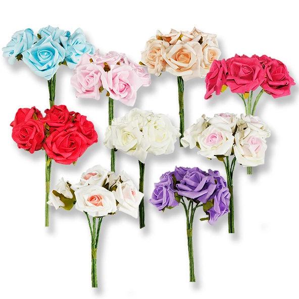 5 Demet (30 Adet) Lateks 5,5cm Büyük Gül - Resim 2