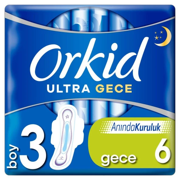 Orkid Ultra Gece 3 Boy Hijyenik Ped 6'lı - 2