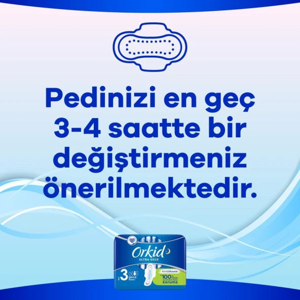 Orkid Ultra Gece 3 Boy Hijyenik Ped 6'lı - 7