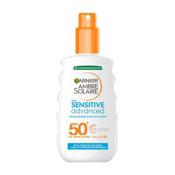 Garnier Ambre Solaire Sensitive Advanced Spf 50+ Güneş Koruyucu Sprey 200 ml