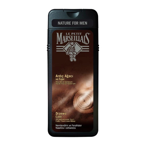 Le Petit Marseillais Nature For Men Ardıç Ağacı ve Fujer Duş Jeli ve Şampuan 400 ml