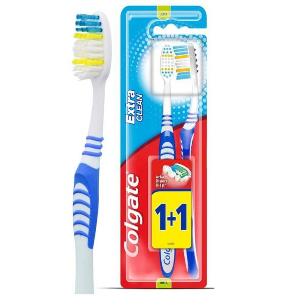 Colgate Extra Clean Diş Fırçası 1+1 - Orta