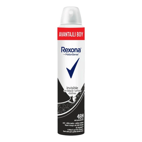 Rexona Invisible Black+White Kadın Deodorant 200 ml
