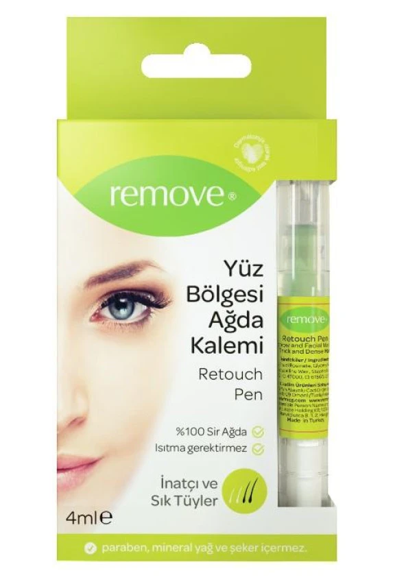 Remove Retouch Pen İnatçı ve Sık Tüyler Yüz Bölgesi Sir Ağda Kalemi