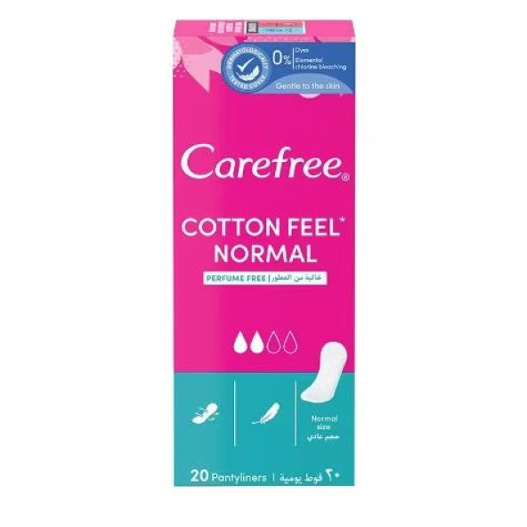 Carefree 3D Comfort Normal Cotton Günlük Ped 20'li