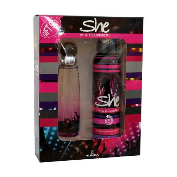 She Is Clubber 50 Ml Edt Kadın Parfüm + 150 Ml Deodorant Set