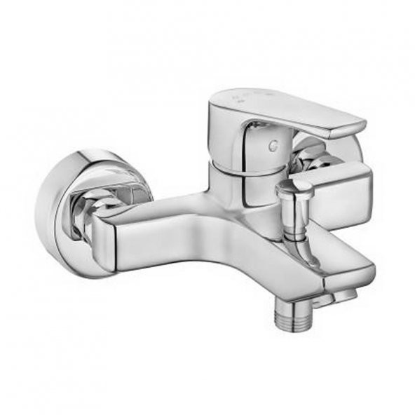 ECA Niobe Banyo Bataryası + T-MAY Banyo Lidya Oval Tepe Duş Takımı Seti Krom Paslanmaz - Resim 2