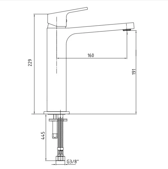 ECA Tiera Orta Boy Tip Lavabo Bataryası Krom Renkli  102188003 - Resim 2