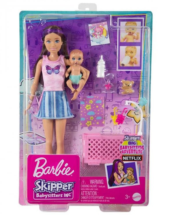 Barbie Bebek Bakıcısı Bebeği ve Aksesuarları HJY33 ürün görseli