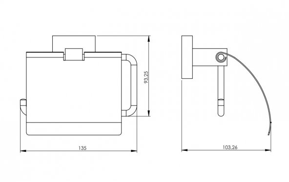 Serel Banyo Diagonal Tuvalet Kağıtlığı Kapaklı 140104010 E.C.A - 2