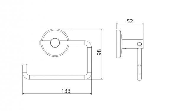 Serel Banyo Bianca Tuvalet Kağıtlığı Kapaksız 140102023 E.C.A - Resim 2