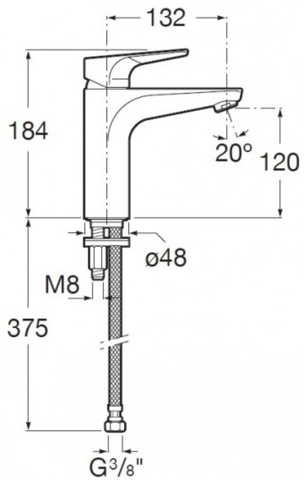 Roca Atlas Lavabo Bataryası   A5A3990C00 - 2