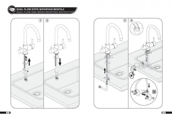 ECA Delta Kuğu Borulu Lavabo Bataryası 102108765 20 Yıl Garantili E.C.A. - Resim 12