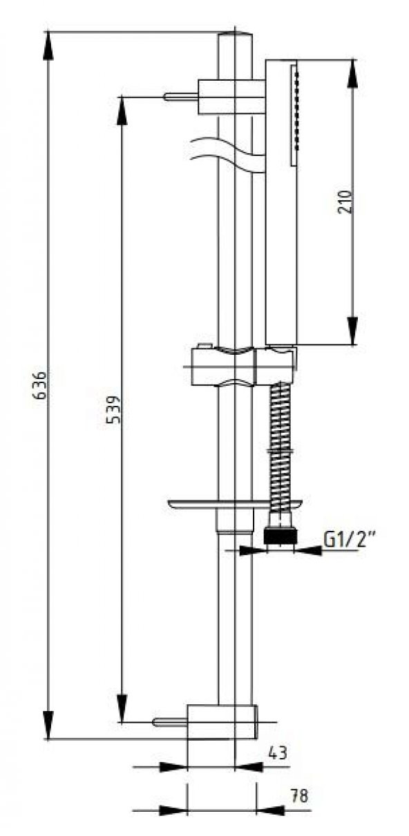 ECA Minimal Banyo Hareketli Sürgülü Duş Seti Üst Takımı 102117313 - 2