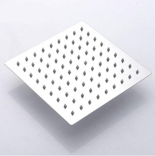 T-MAY Banyo Sart Kare Tepe Duş Seti Başlığı 25x25 Paslanmaz Metal - 3
