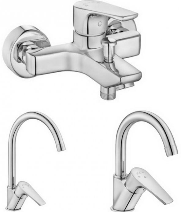 ECA Niobe 3lü Batarya Seti(Banyo 482+Lavabo 054+Eviye 098) ürün görseli