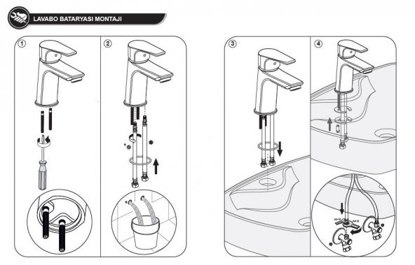 ECA Niobe 3lü Batarya Seti(Banyo 482+Lavabo 054+Eviye 098) - Resim 11