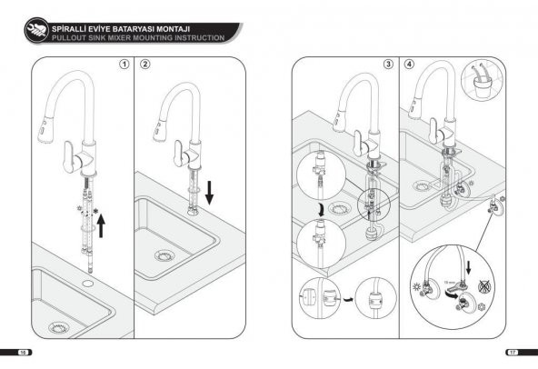 ECA Luna Kuğu Döner Borulu Lavabo Bataryası 102108953 20 Yıl Garantili E.C.A. - 11