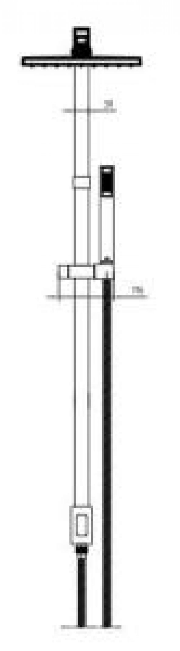 Eca Tiera Kolonlu Banyo Tepe Duş Sistemi Kare Takım 102158012 E.c.a. - Resim 3